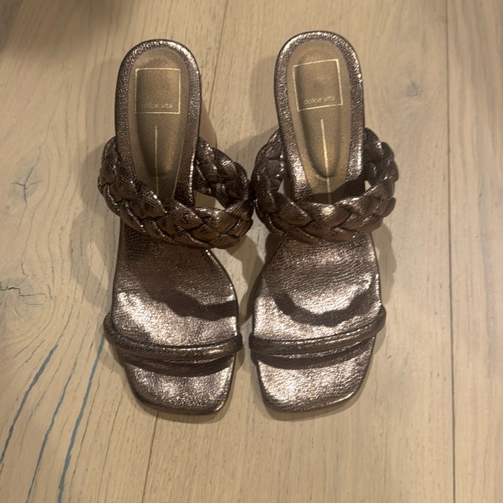 Bronze dolce vita heels